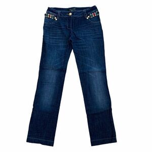 Gizia Dark blue bejeweled jeans